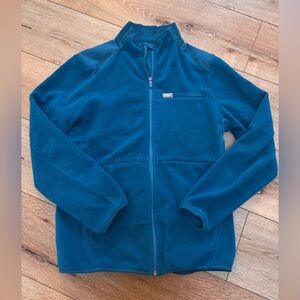 Figs Teal Zip-Up Fleece Jacket women’s medium